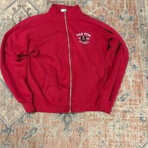 Champion Red Athletic Zip-Up Jacket